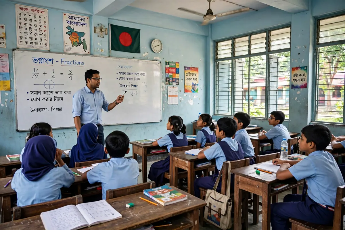 শ্রেণিকক্ষে শিক্ষকের পাঠদান
